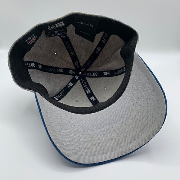 Indianapolis Colts NFL Gray Blue New Era 39Thirty Stretch Fitted Hat Mens M/L - Picture 4 of 5